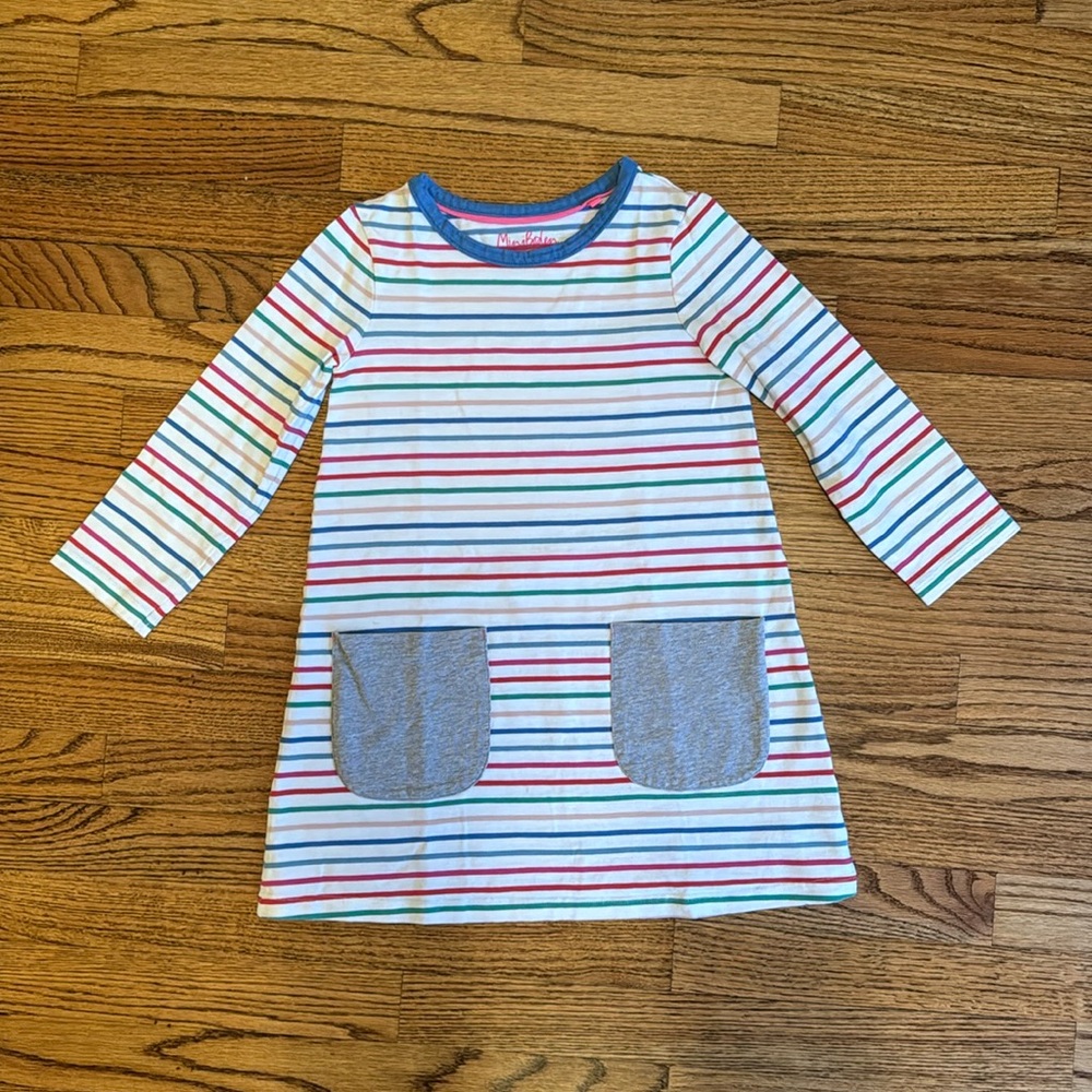 Striped girls dress, mini Biden size 6-7